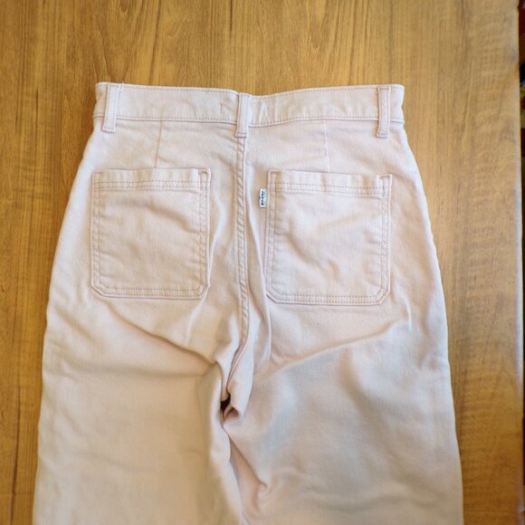 Levi’s Women's Ribcage Wide Leg Cropped Sepia Rose Pink Size 26 - Picture 8 of 10